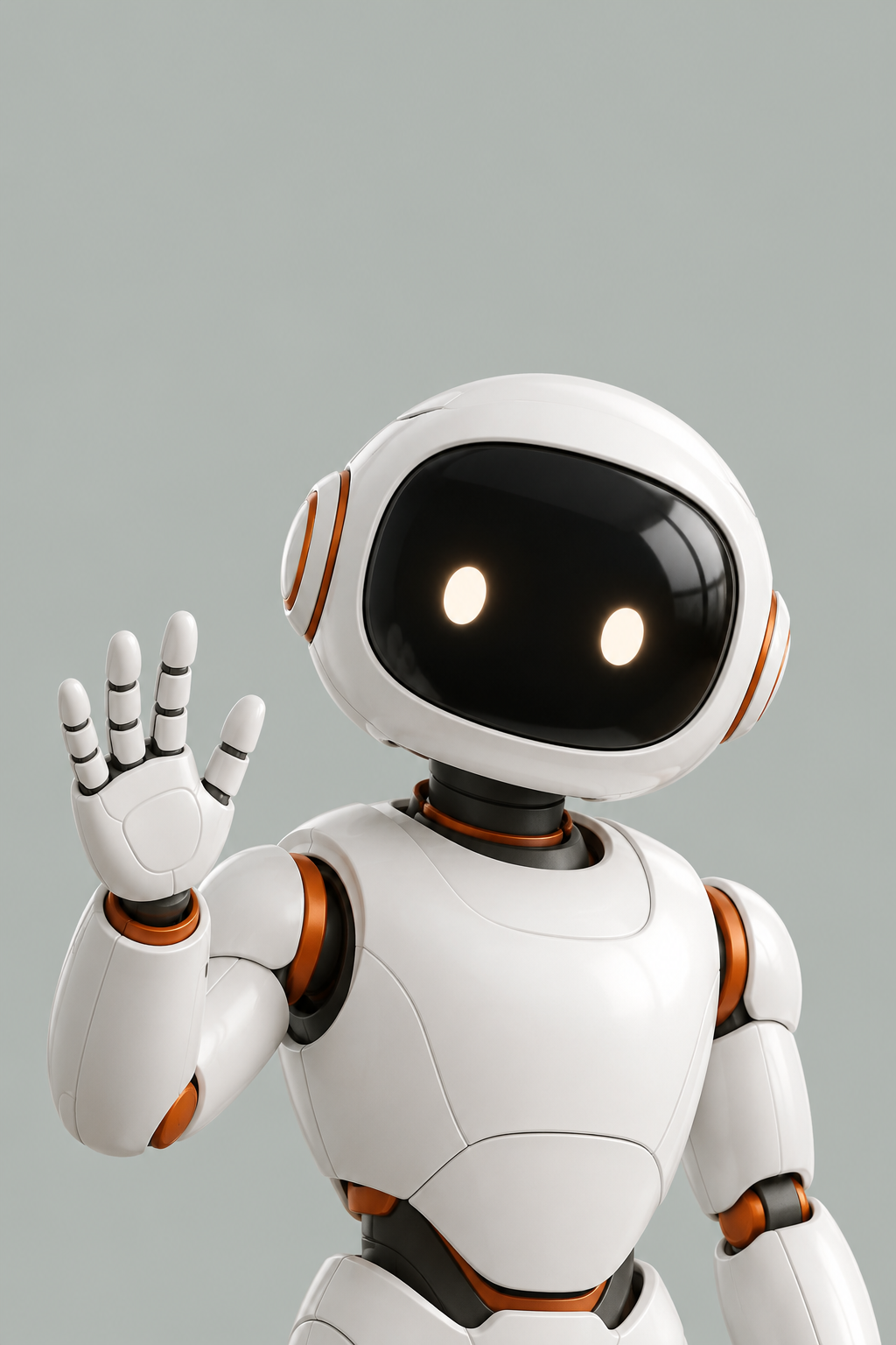 Friendly white robot