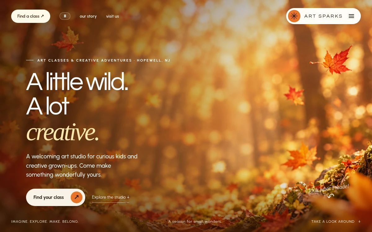 Published Art Sparks autumn concept presentation